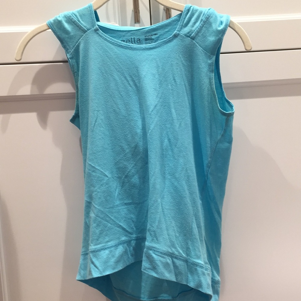 Girls ice blue workout tank